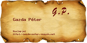 Gazda Péter névjegykártya